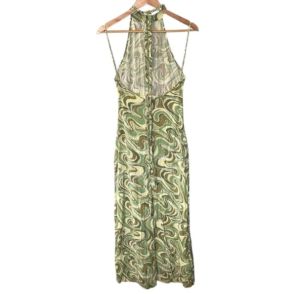 INDAH Ingrid Halter Maxi Imagine Green Swirl Wave - Picture 3 of 12